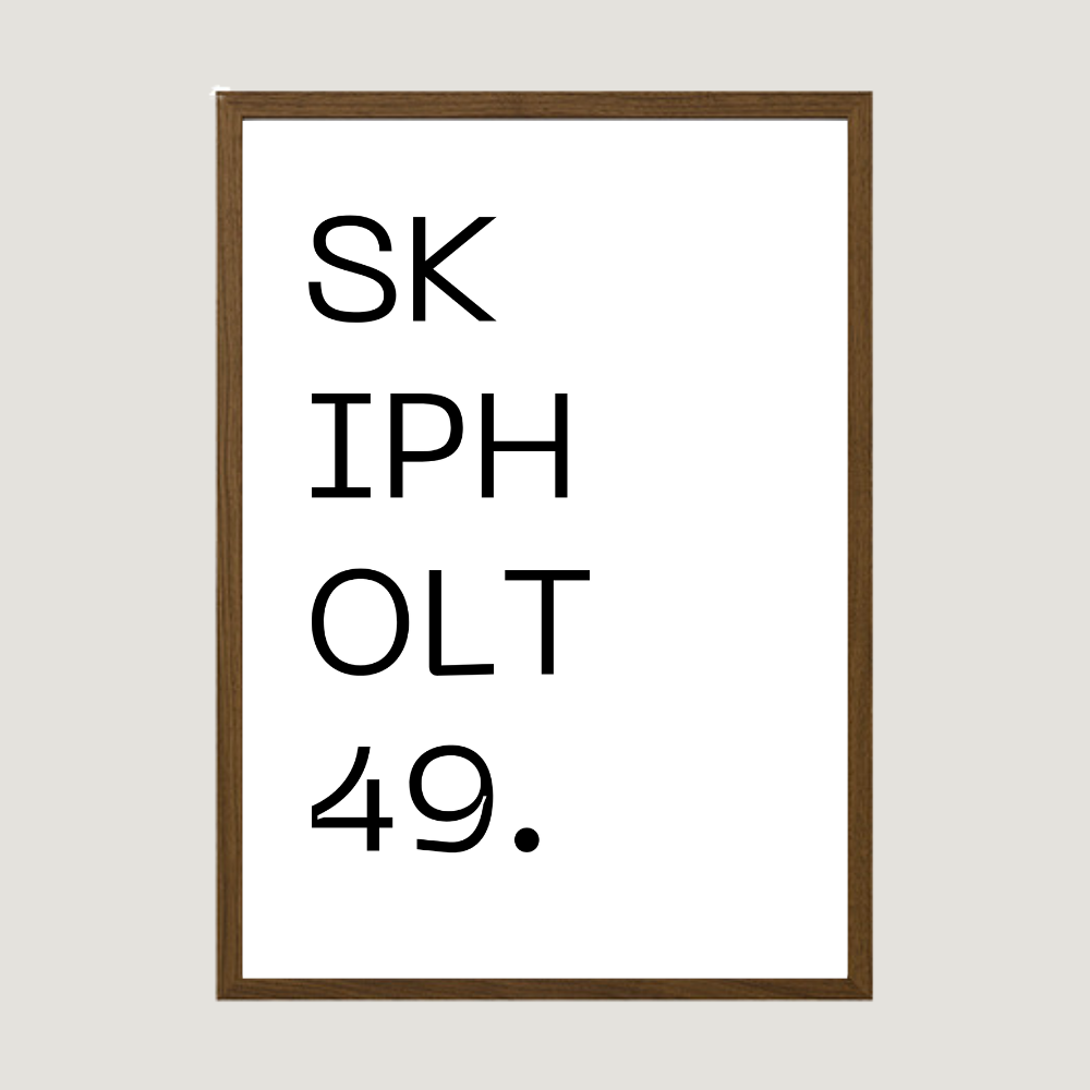 Gatan mín - Sérhannað plakat