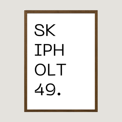 Gatan mín - Sérhannað plakat