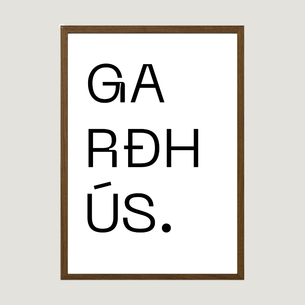 Gatan mín - Sérhannað plakat