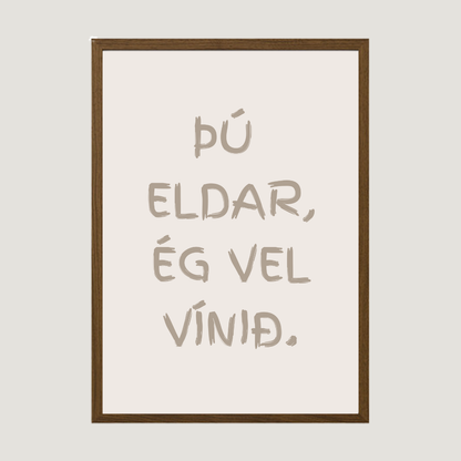 þú eldar, ég vel vínið plakat