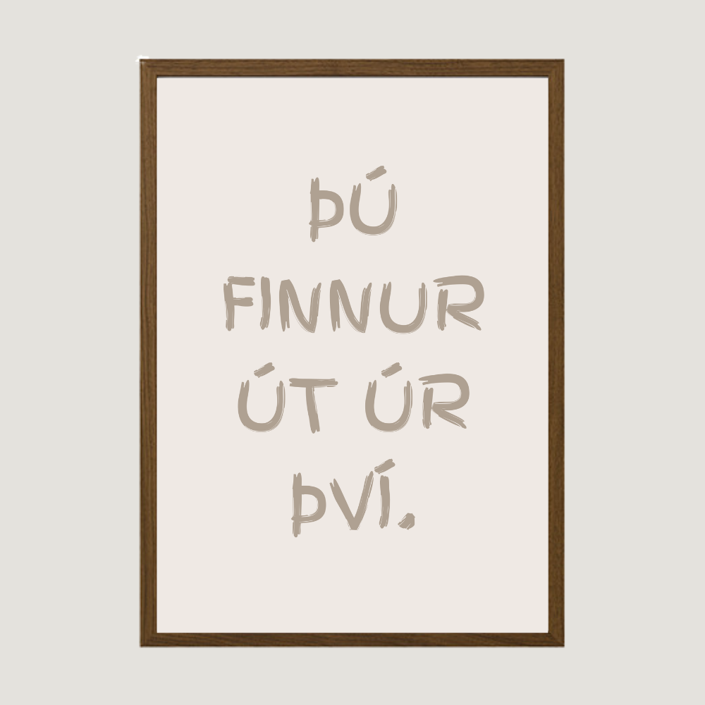þú finnutr út úr því. íslenskt veggspjald