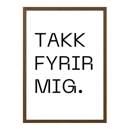 Takk fyrir mig - Plakat