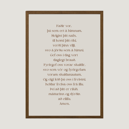 faðir vorið íslenskt plakat