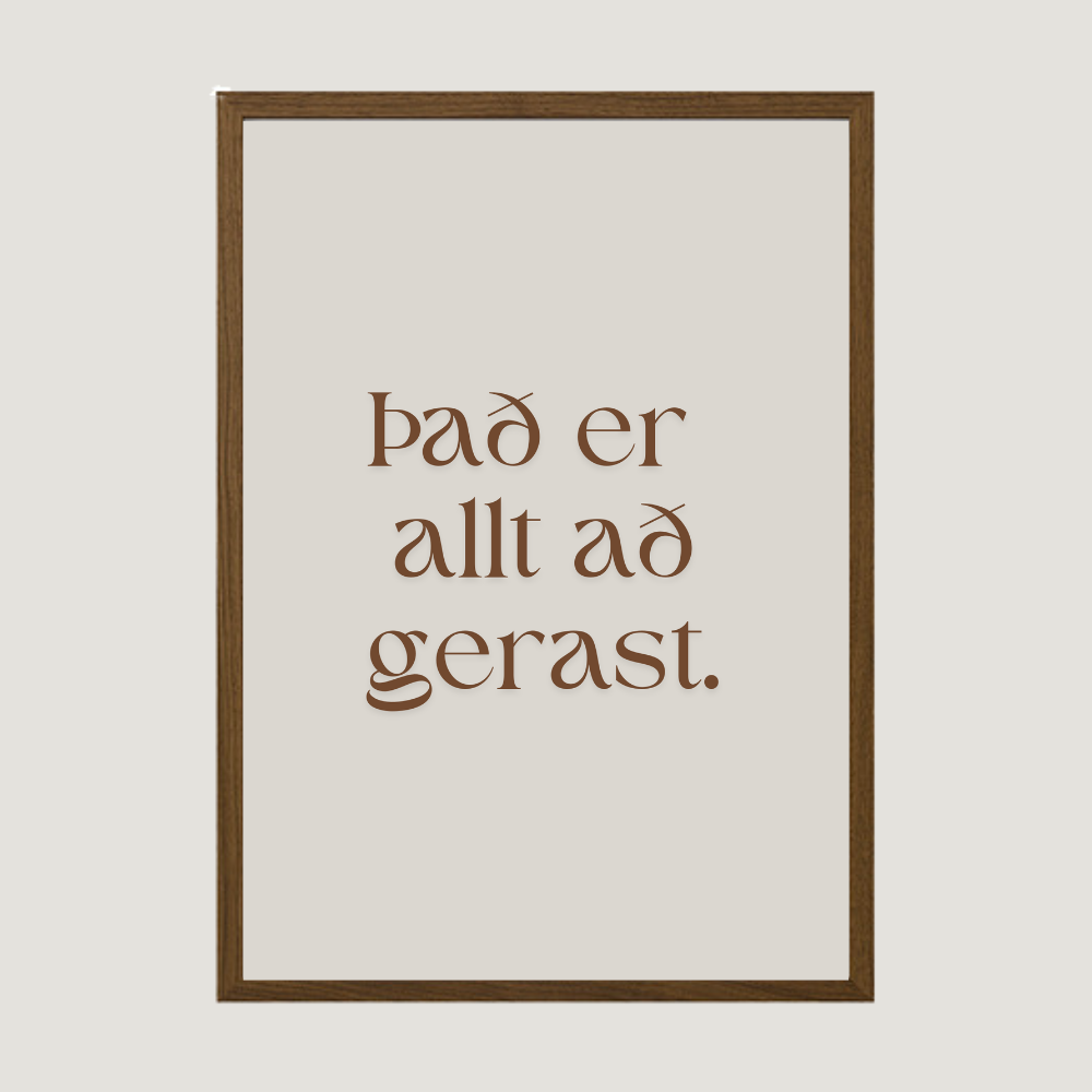 Það er allt að gerast.