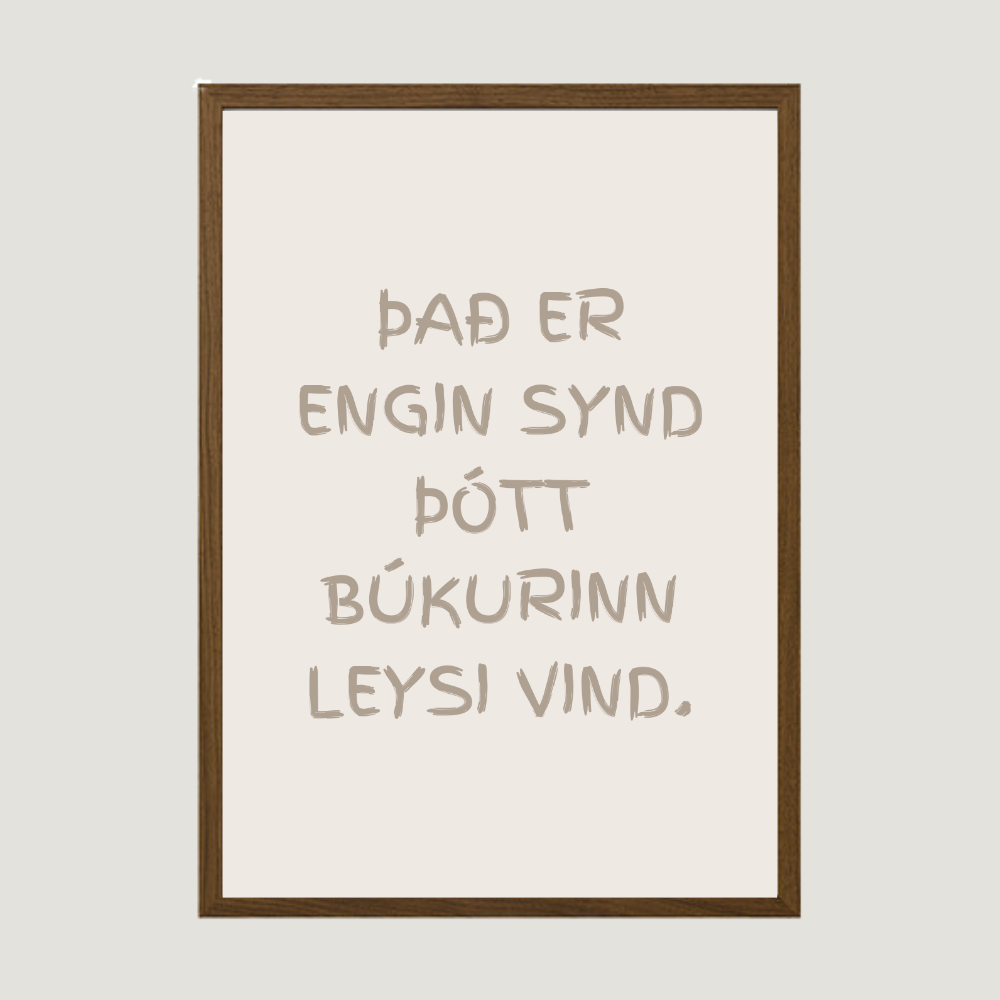Það er engin synd þótt búkurinn leysi vind.