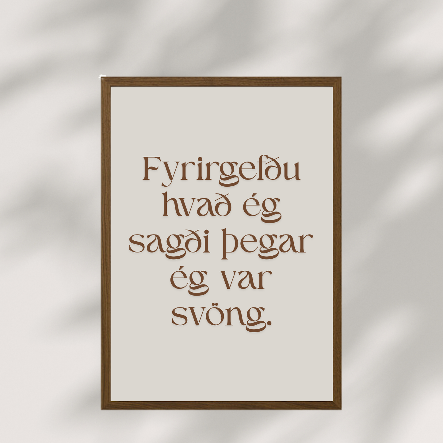 Fyrirgefðu hvað ég sagði þegar ég var svöng.