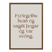 Klassísk skrift / Beige bakgrunnur