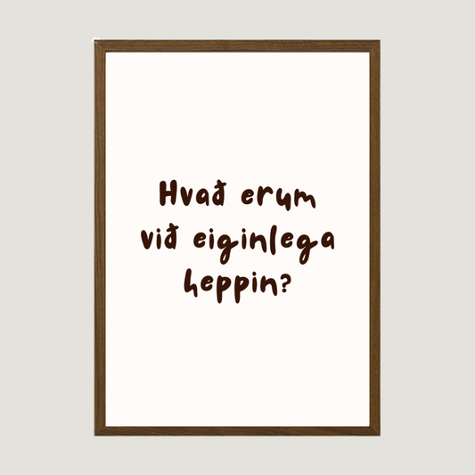 Hvað erum við eiginlega heppin?