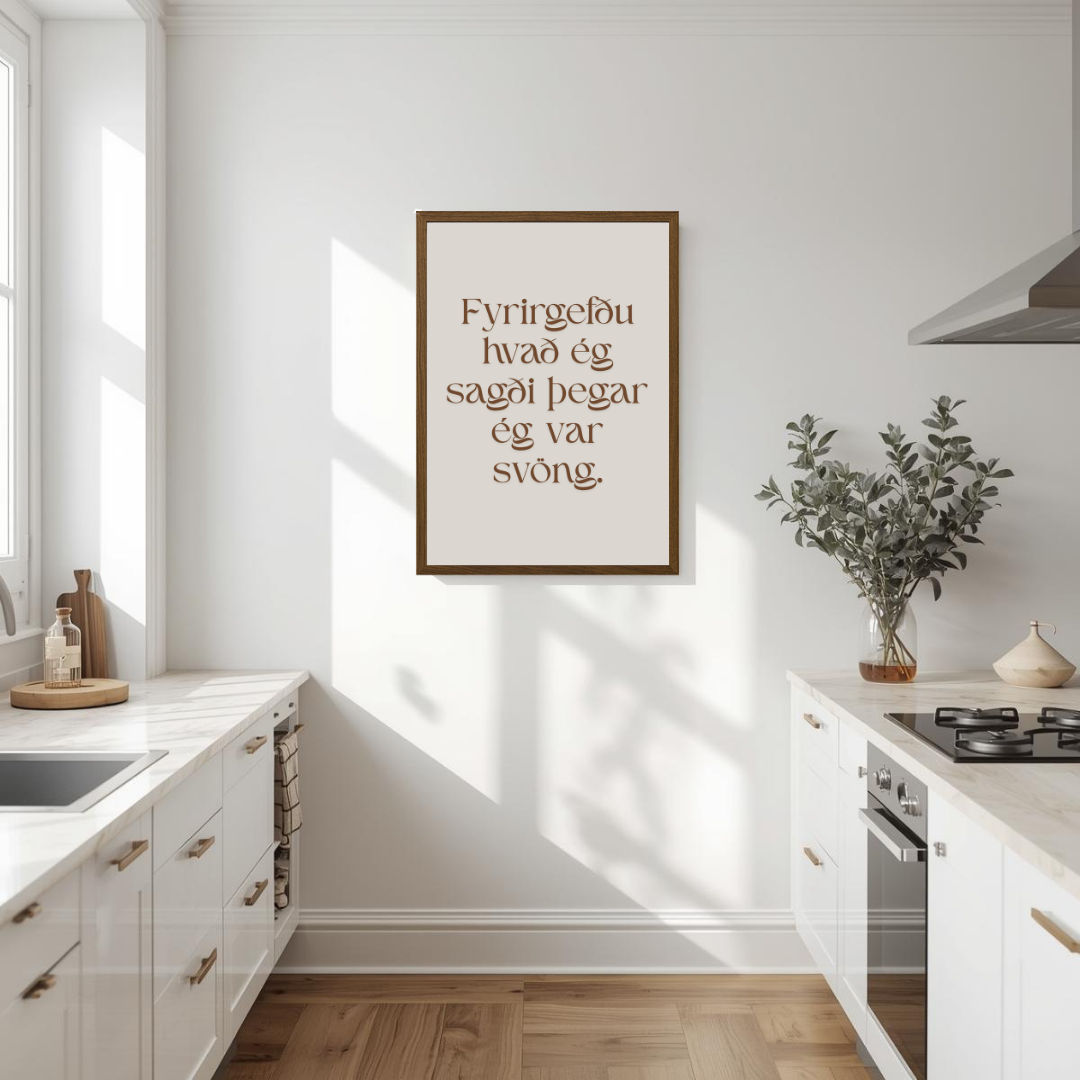 Fyrirgefðu hvað ég sagði þegar ég var svöng.