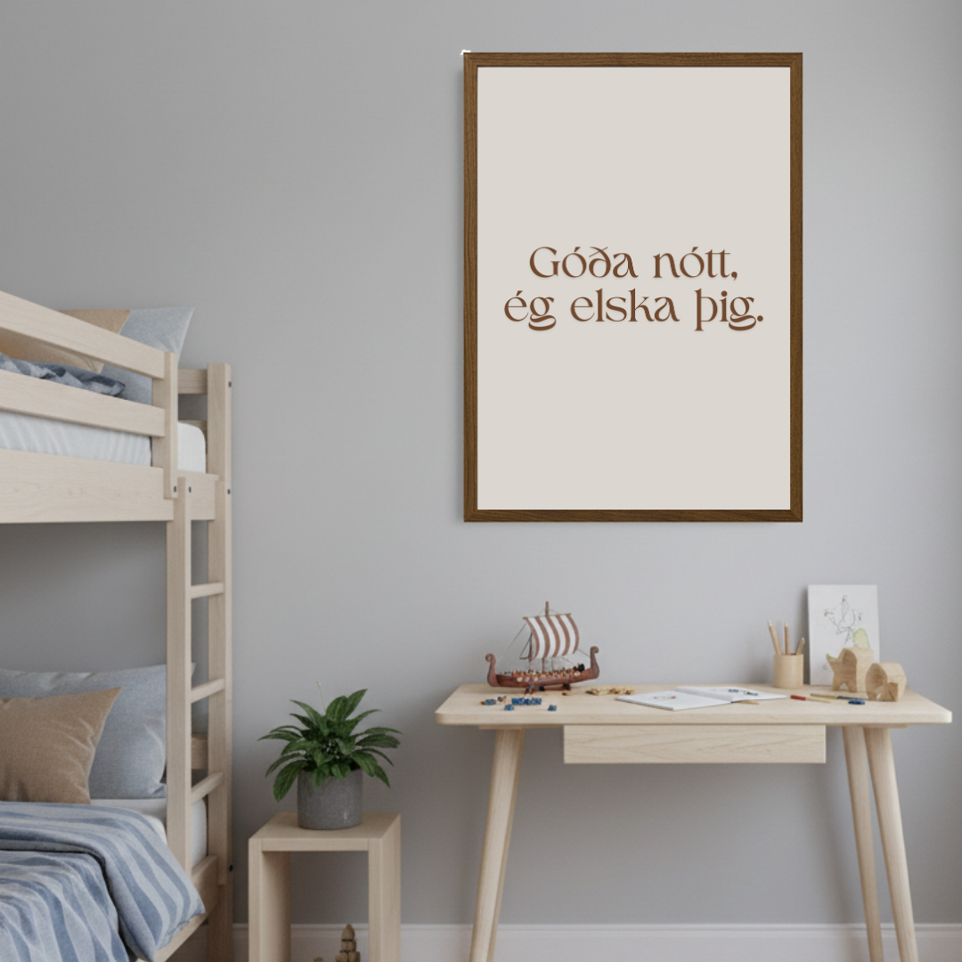 Góða nótt, ég elska þig.