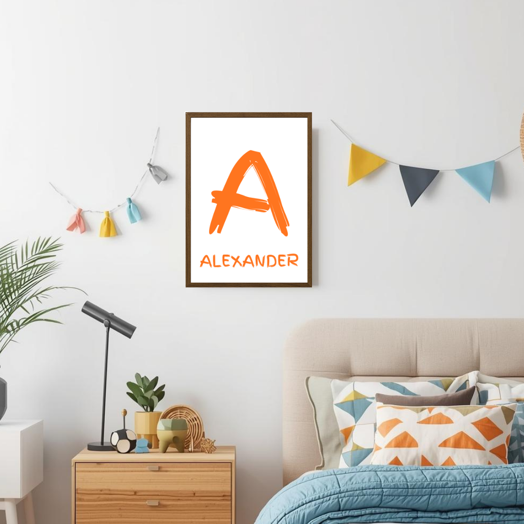 minn bókstafur nafnið mitt fyrir barnaherbergi