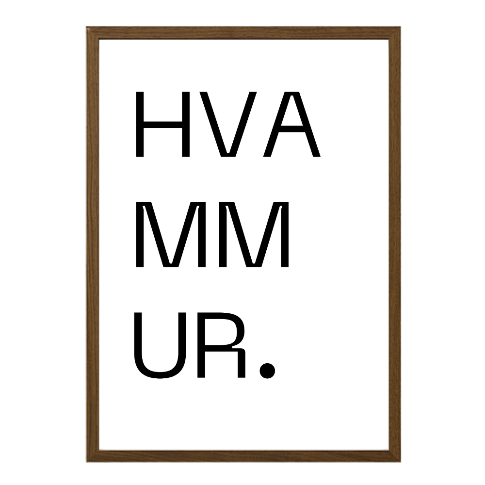 Gatan mín - Sérhannað plakat