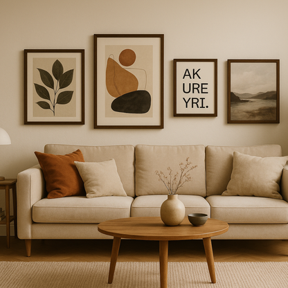 bæjar veggspjöld á íslandi