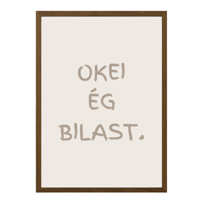 Okei ég bilast.