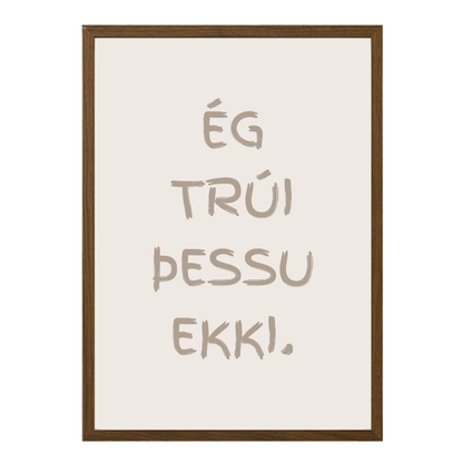Ég trúi þessu ekki. veggspjöld með texta