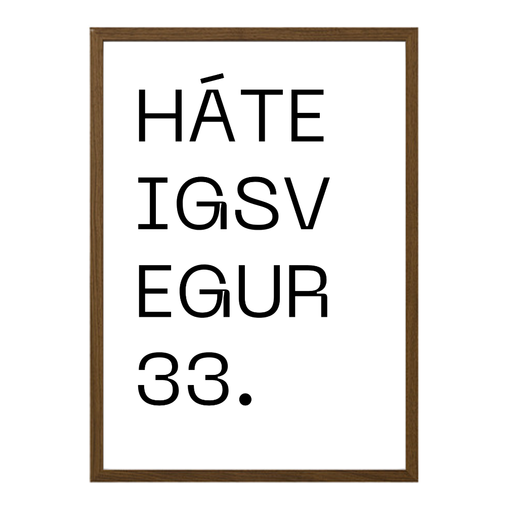 Gatan mín - Sérhannað plakat