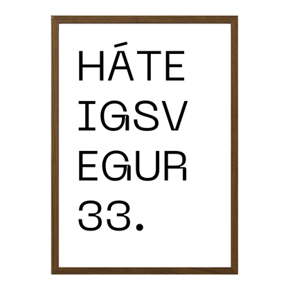 Gatan mín - Sérhannað plakat