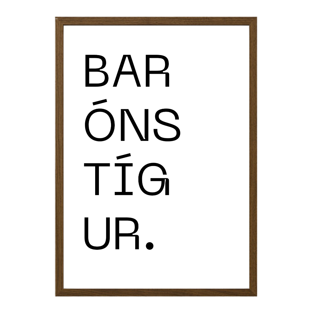 Gatan mín - Sérhannað plakat