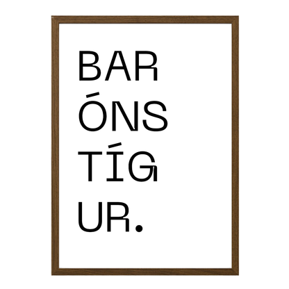 Gatan mín - Sérhannað plakat