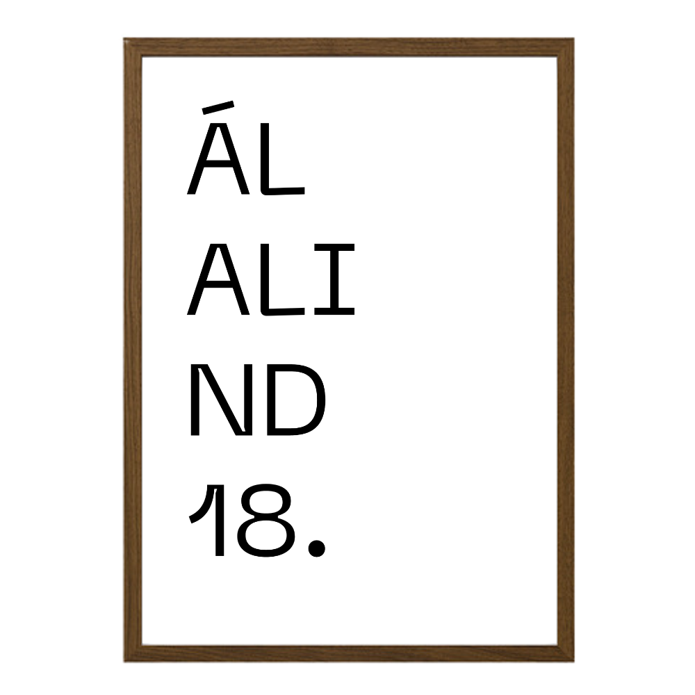 Gatan mín - Sérhannað plakat