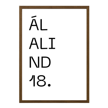 Gatan mín - Sérhannað plakat