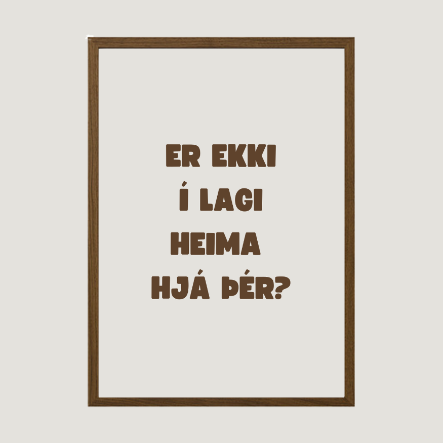 íslenskt veggspjald með texta