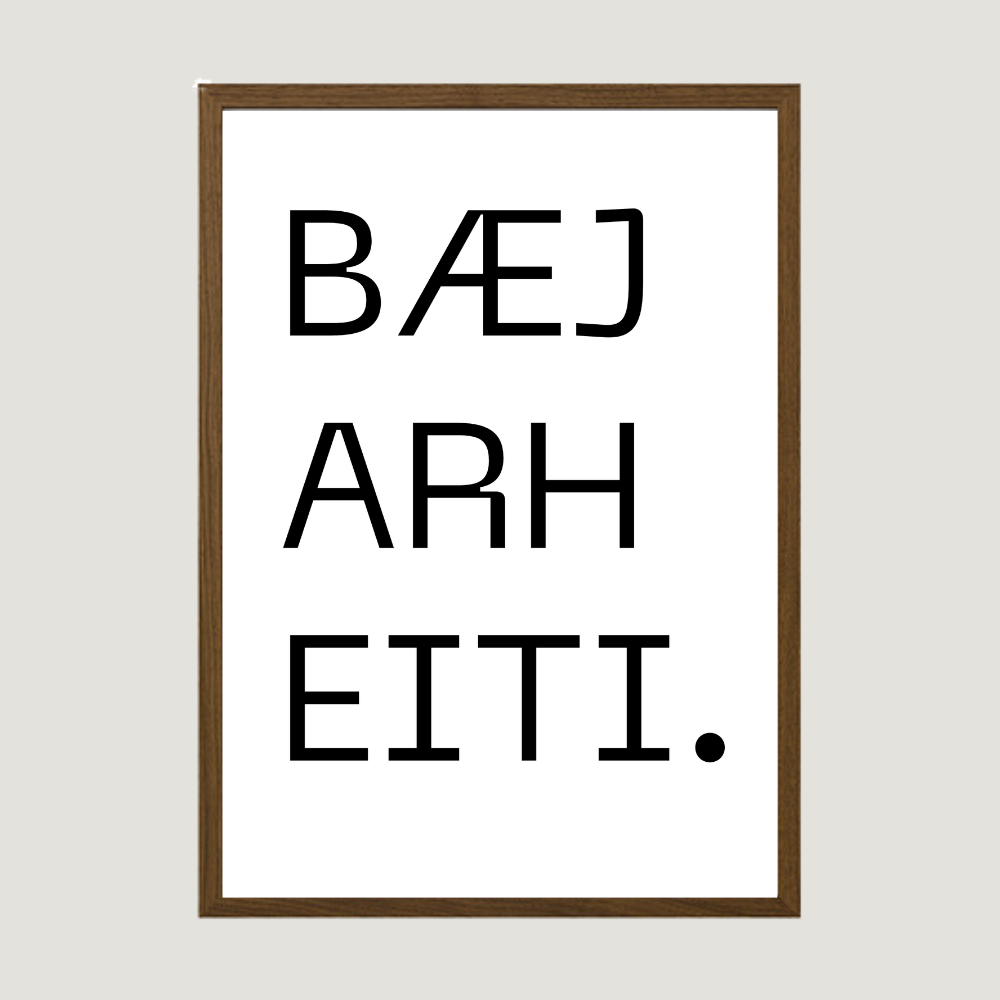 bæjar plakat sérhannað veggspjald