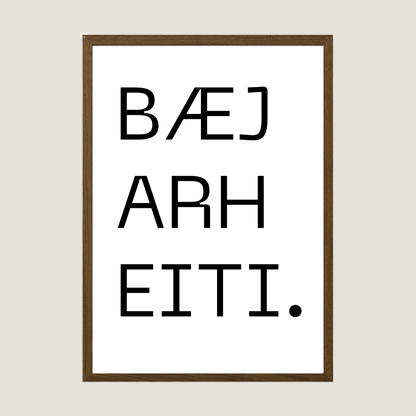 bæjar plakat sérhannað veggspjald