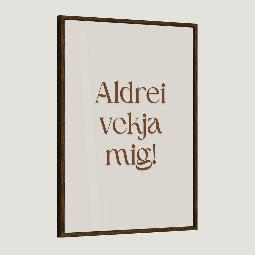 Aldrei vekja mig.