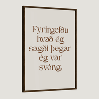 Klassísk skrift / Beige bakgrunnur
