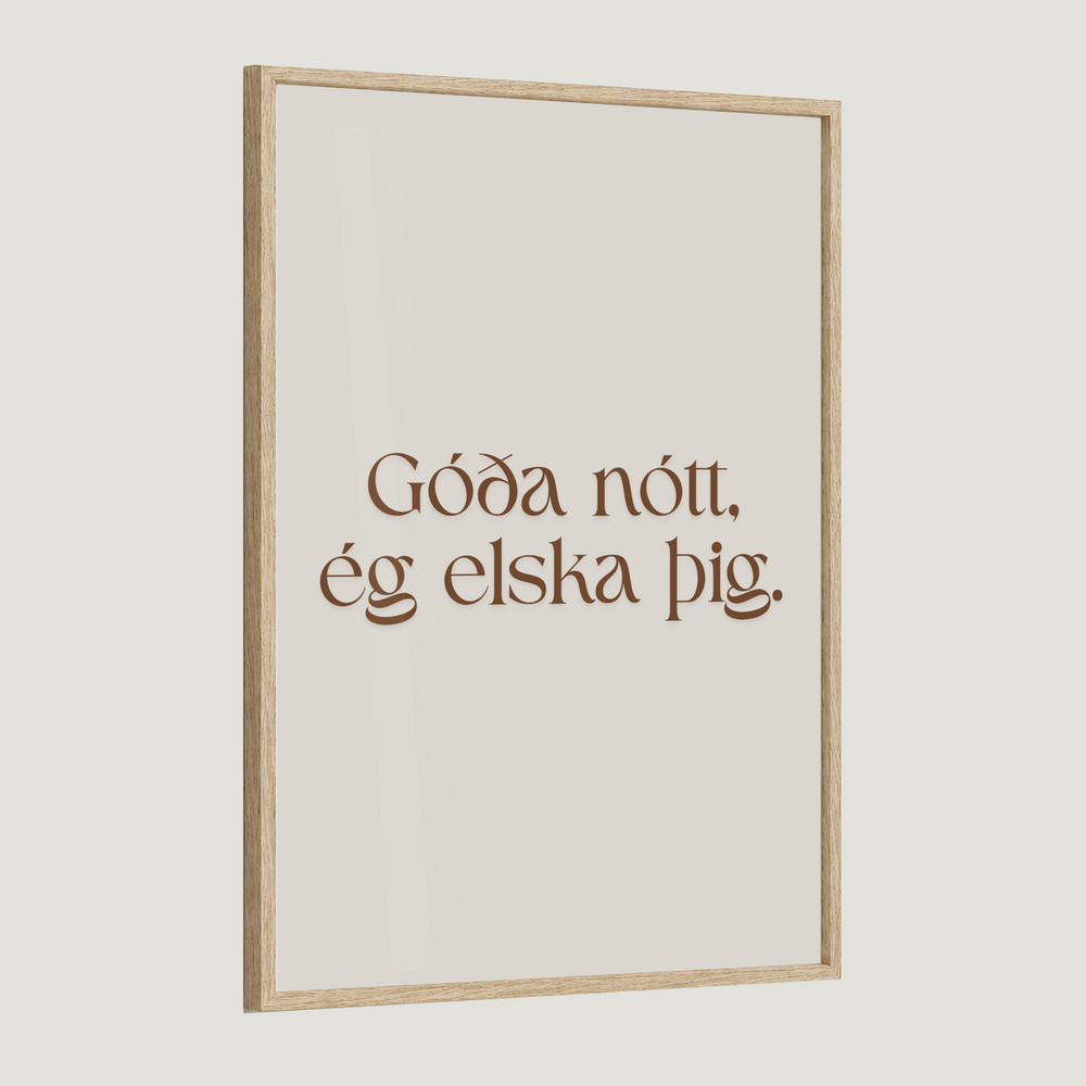 Góða nótt, ég elska þig.