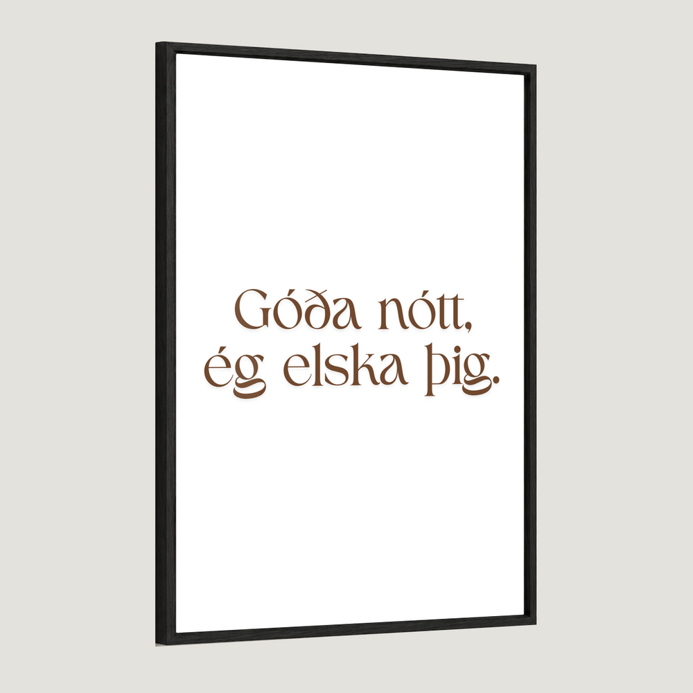 Góða nótt, ég elska þig.