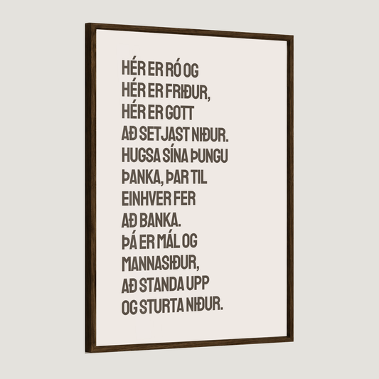Hér er ró og hér er friður - brúnt