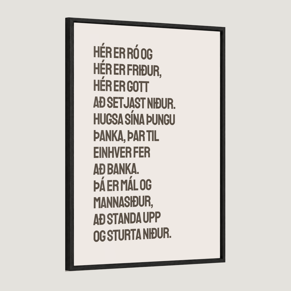 Hér er ró og hér er friður - brúnt