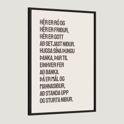 Hér er ró og hér er friður - brúnt