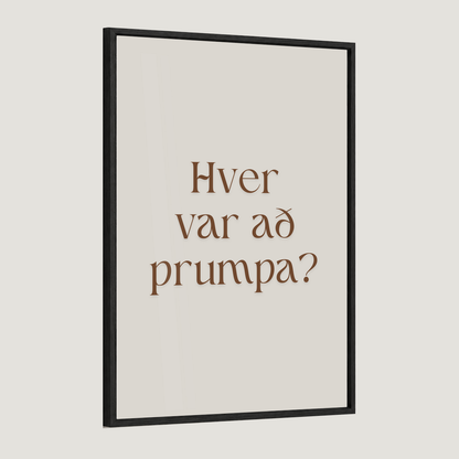 Hver var að prumpa?