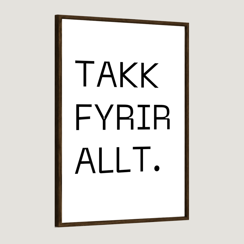 Takk fyrir allt - Plakat