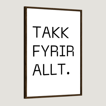 Takk fyrir allt - Plakat