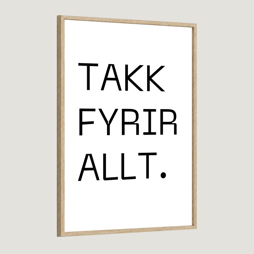 Takk fyrir allt - Plakat