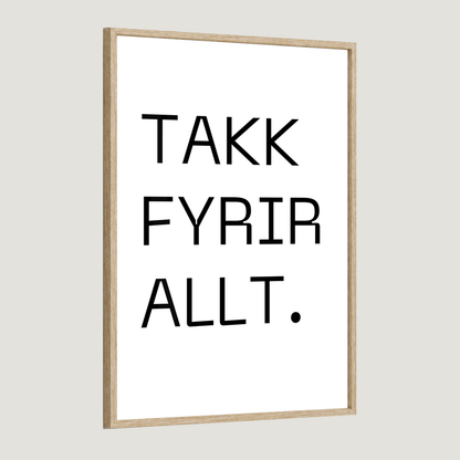Takk fyrir allt - Plakat