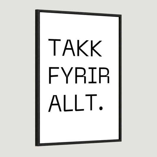 Takk fyrir allt - Plakat