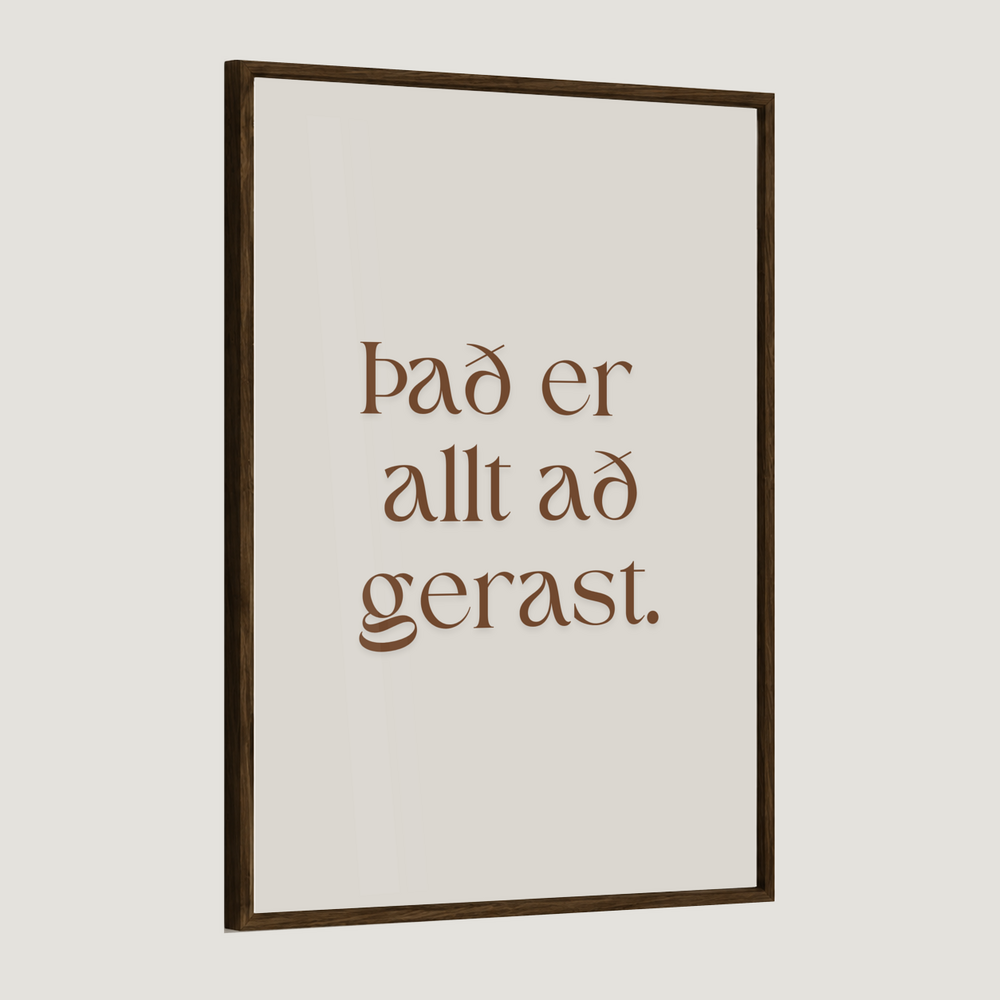Það er allt að gerast.