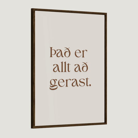 Það er allt að gerast.