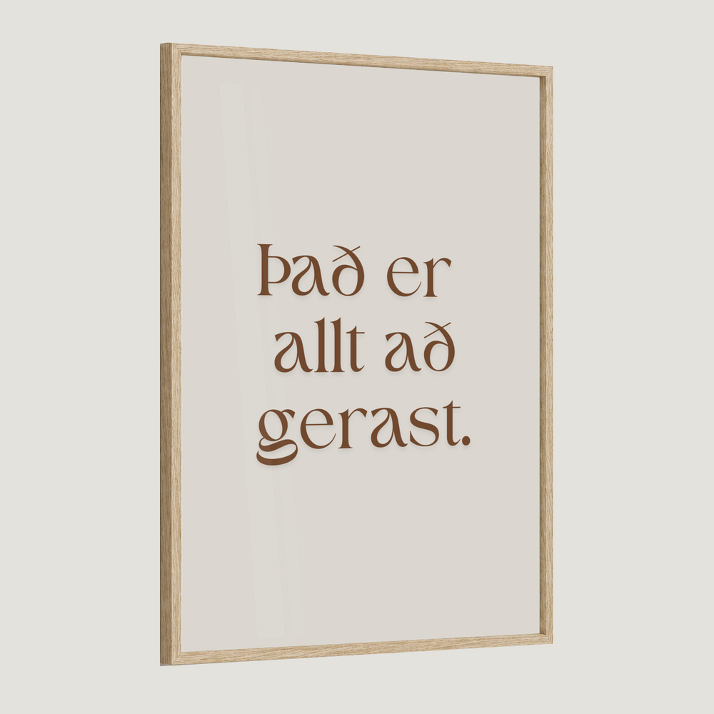 Það er allt að gerast.