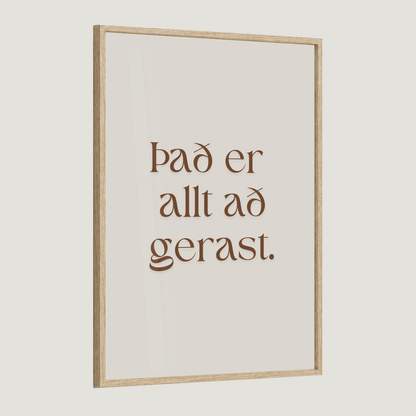 Það er allt að gerast.
