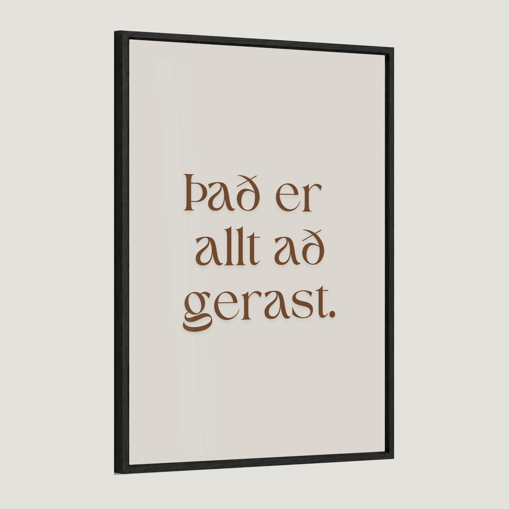 Það er allt að gerast.