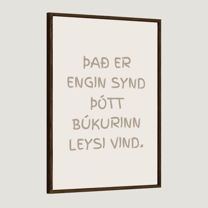 Það er engin synd þótt búkurinn leysi vind.