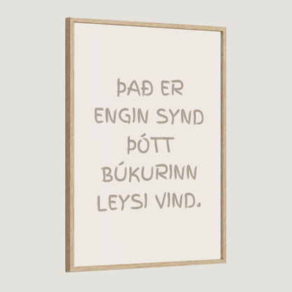 Það er engin synd þótt búkurinn leysi vind.