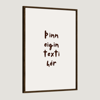 Brúnn texti - ljós bakgrunnur