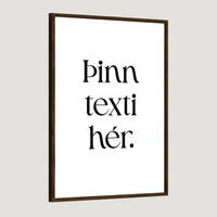 Svartur texti - hvítur bakgrunnur